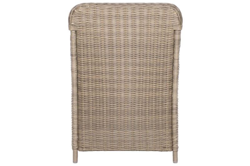 Havestole Med Hynder 2 Stk. Polyrattan Brun - Brun - Havemøbler - Loungemøbler - Loungestol udendørs