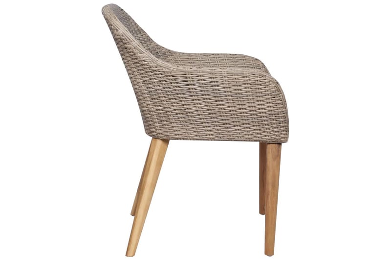 Havestole Med Hynder 2 Stk. Polyrattan Brun - Brun - Havemøbler - Loungemøbler - Loungestol udendørs