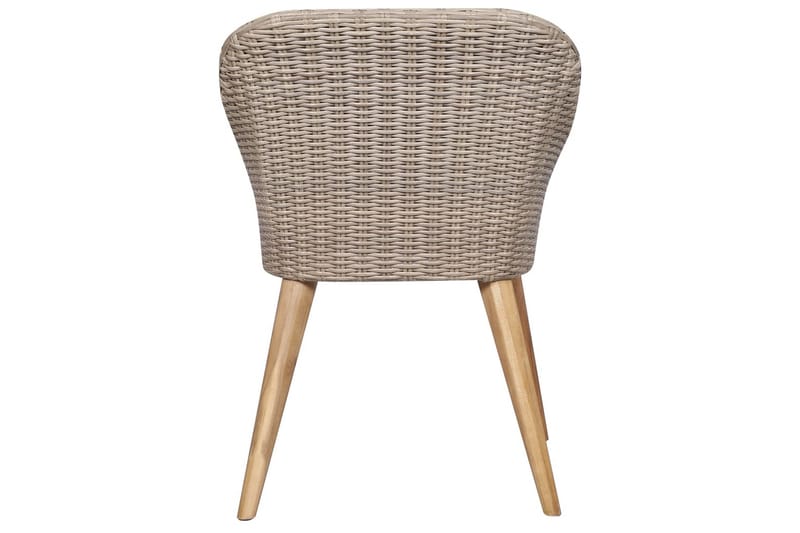 Havestole Med Hynder 2 Stk. Polyrattan Brun - Brun - Havemøbler - Loungemøbler - Loungestol udendørs