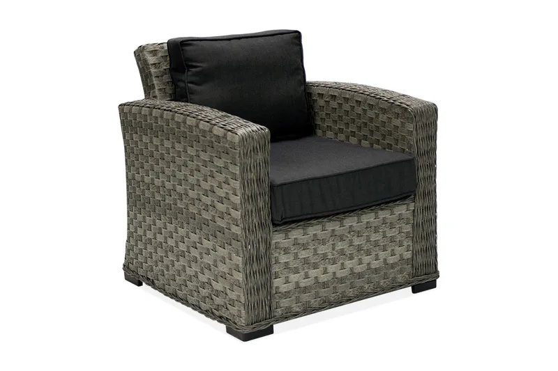 Lænestol GENEVA med puder 78x75x78cm farve: grå, undefined