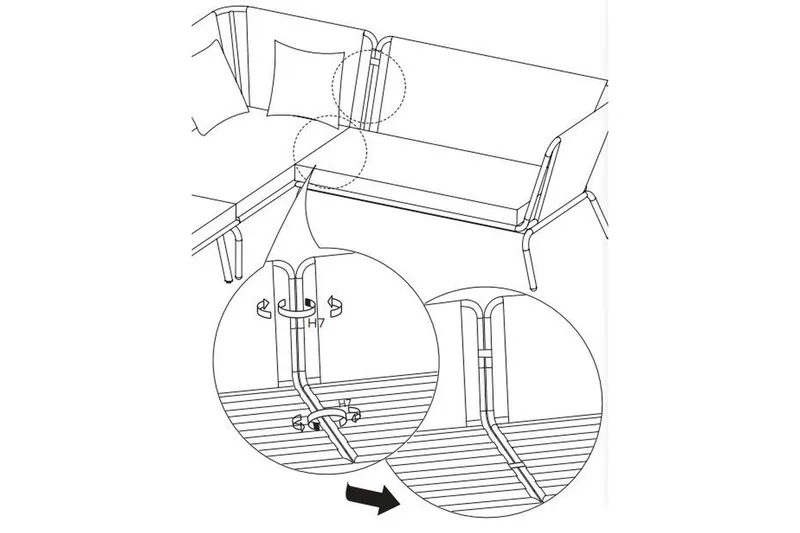 Usteryd Lænestol Udendørs Beige - Grå - Havemøbler - Loungemøbler - Loungestol udendørs