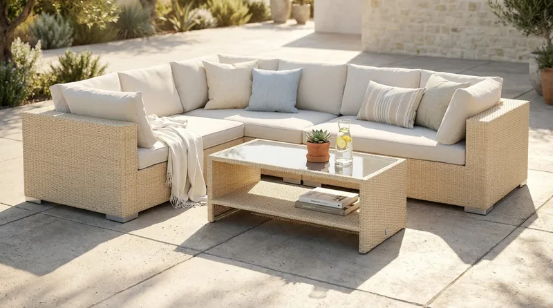 Bahamas Højremodul Udendørs 140 cm - Beige - Havemøbler - Loungemøbler - Moduler