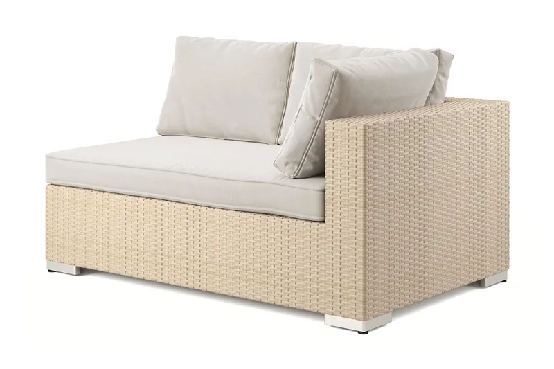 Bahamas Højremodul Udendørs 140 cm - Beige - Havemøbler - Loungemøbler - Moduler