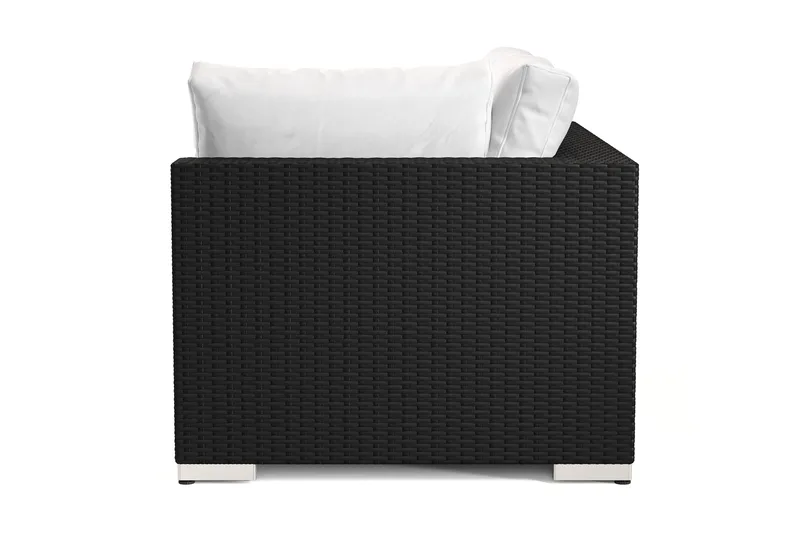 Bahamas Højremodul Udendørs 140 cm i Polyrattan - Sort - Havemøbler - Loungemøbler - Moduler