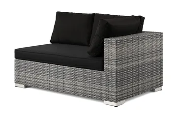 Bahamas Højremodul Udendørs 140 cm i Polyrattan - Grå - Havemøbler - Loungemøbler - Moduler