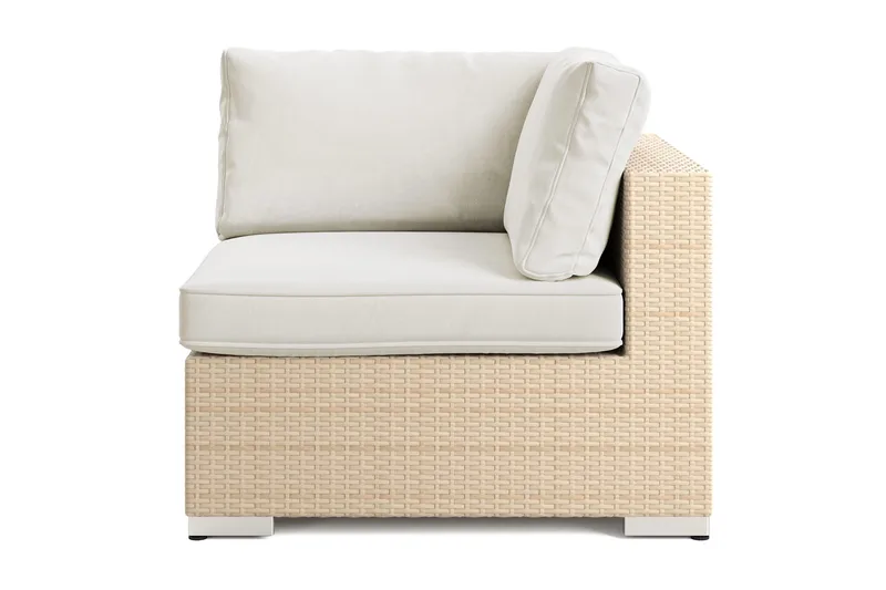 Bahamas Hjørnemodul Udendørs i Polyrattan, Sand