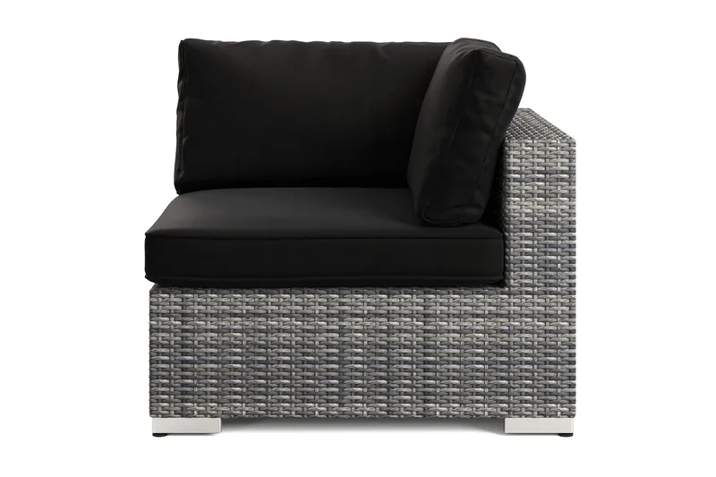 Bahamas Hjørnemodul Udendørs i Polyrattan, Grå