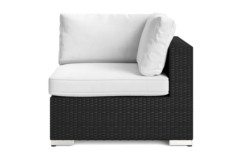 Bahamas Hjørnemodul Udendørs i Polyrattan, Sort