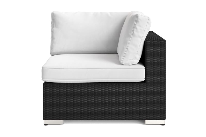 Bahamas Hjørnemodul Udendørs i Polyrattan, Sort