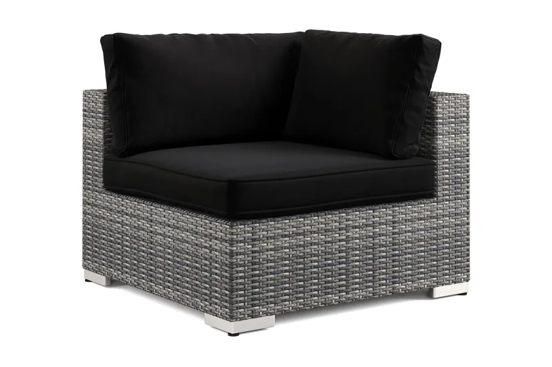 Bahamas Hjørnemodul Udendørs i Polyrattan - Grå - Havemøbler - Loungemøbler - Moduler - Hjørnemodul havesofa