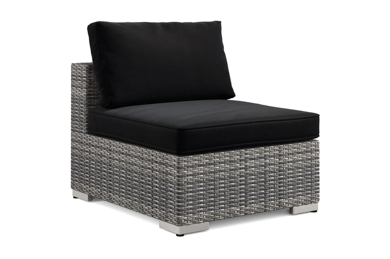 Bahamas Midtermodul Udendørs i Polyrattan, Grå