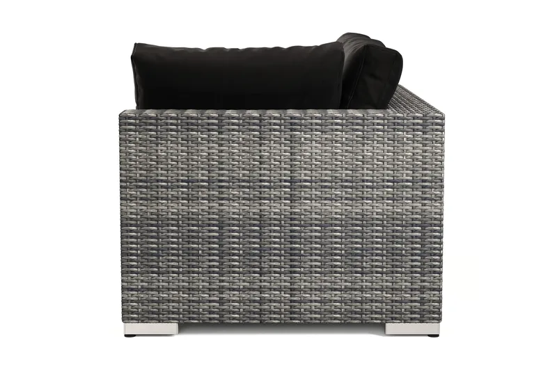 Bahamas Venstremodul Udendørs 140 cm i Polyrattan - Grå - Havemøbler - Loungemøbler - Moduler