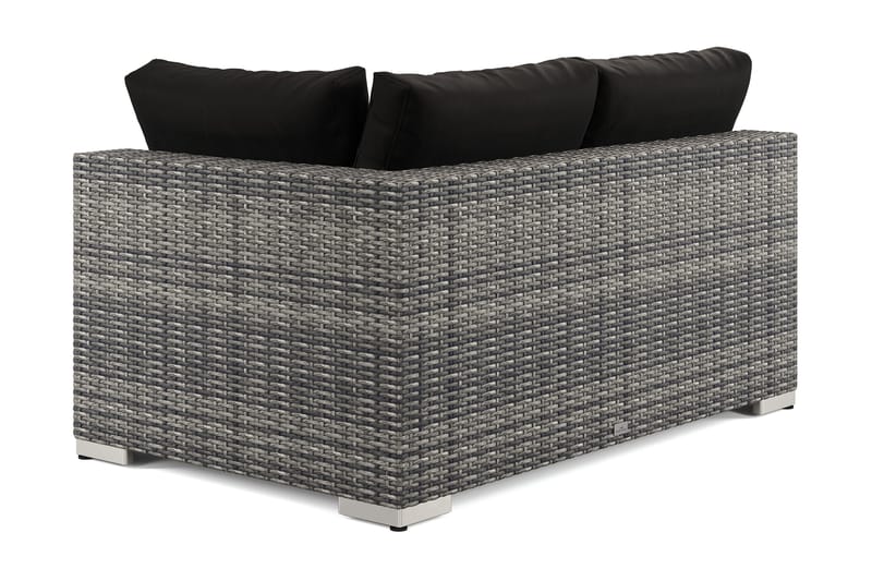 Bahamas Venstremodul Udendørs 140 cm i Polyrattan - Grå - Havemøbler - Loungemøbler - Moduler