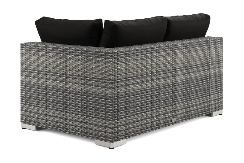 Bahamas Venstremodul Udendørs 140 cm i Polyrattan - Grå - Havemøbler - Loungemøbler - Moduler