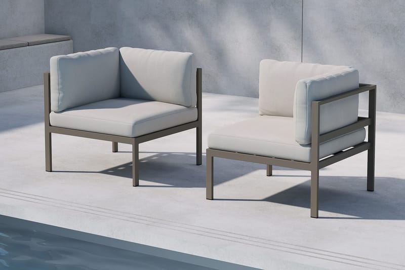 Copacabana hjørnemodul 74 cm udendørs - Brun - Havemøbler - Loungemøbler - Moduler - Hjørnemodul havesofa