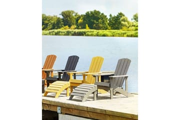 Fotstöd Beliani Adirondack Blå Dark grey - Havemøbler - Loungemøbler - Moduler - Skamler & puffer