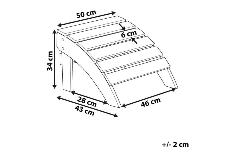 Fotstöd Beliani Adirondack Blå Red - Havemøbler - Loungemøbler - Moduler - Skamler & puffer