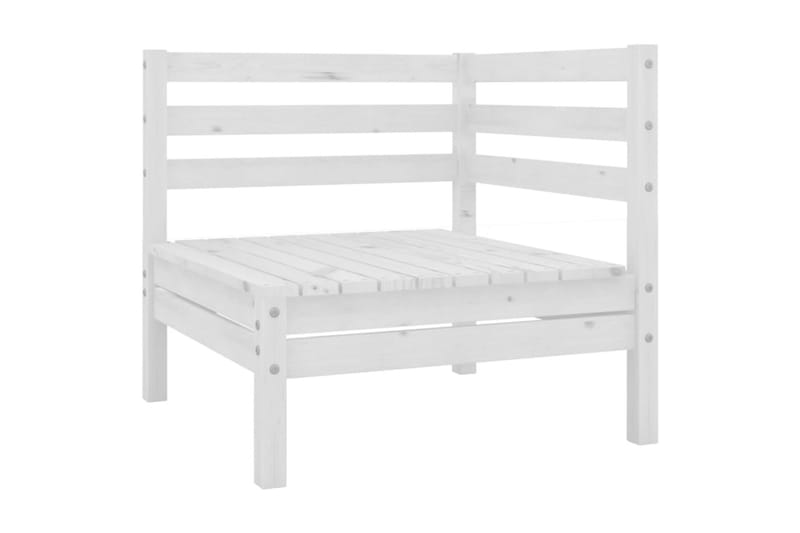 hjørnedel til havesofa massivt fyrretræ hvid - Hvid - Havemøbler - Loungemøbler - Moduler - Hjørnemodul havesofa