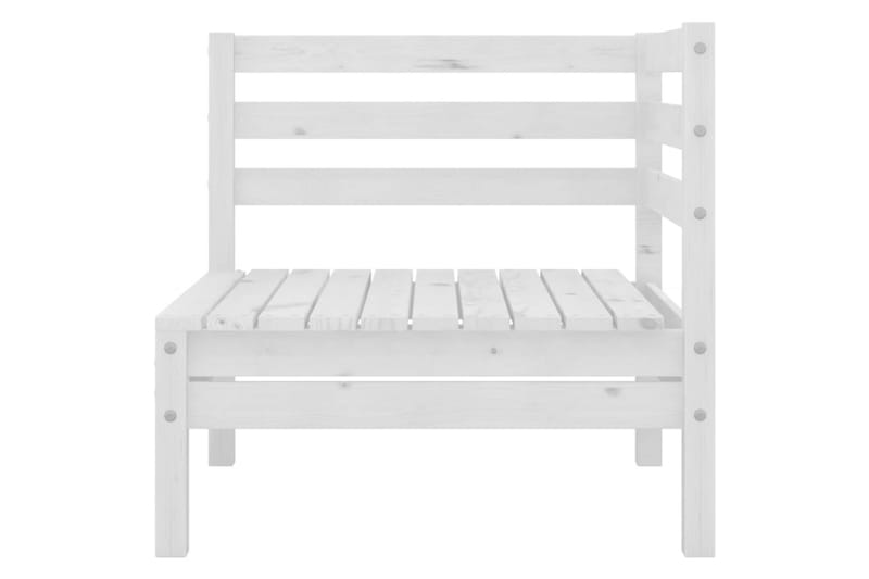 hjørnedel til havesofa massivt fyrretræ hvid - Hvid - Havemøbler - Loungemøbler - Moduler - Hjørnemodul havesofa