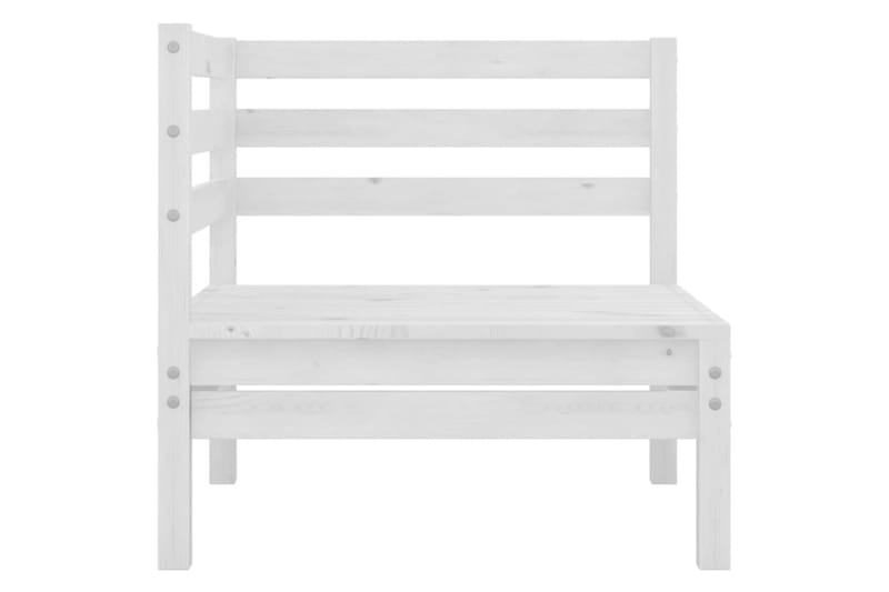 hjørnedel til havesofa massivt fyrretræ hvid - Hvid - Havemøbler - Loungemøbler - Moduler - Hjørnemodul havesofa