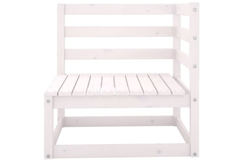 hjørnedel til havesofa massivt fyrretræ - Hvid - Havemøbler - Loungemøbler - Moduler - Hjørnemodul havesofa