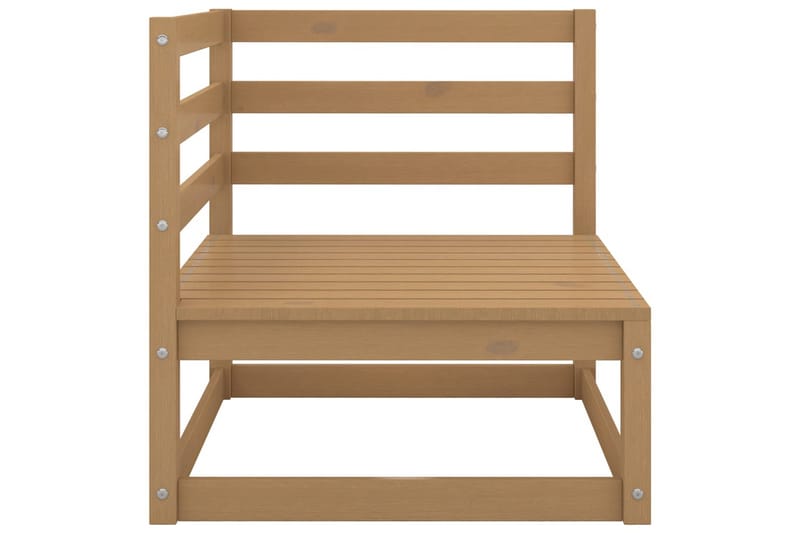 hjørnedel til havesofa med cremefarvede hynder fyrretræ - Brun - Havemøbler - Loungemøbler - Moduler - Hjørnemodul havesofa