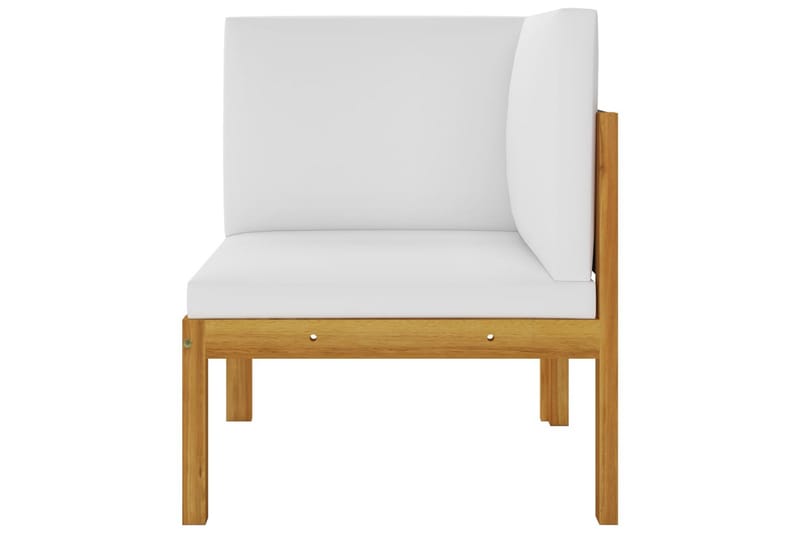 Hjørnedel Til Havesofa Med Hynder massivt Akacietræ - Brun - Havemøbler - Loungemøbler - Moduler - Hjørnemodul havesofa