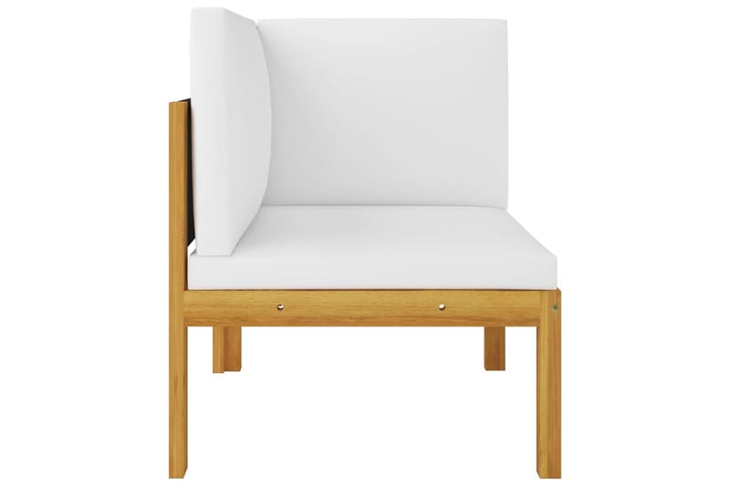 Hjørnedel Til Havesofa Med Hynder massivt Akacietræ - Brun - Havemøbler - Loungemøbler - Moduler - Hjørnemodul havesofa