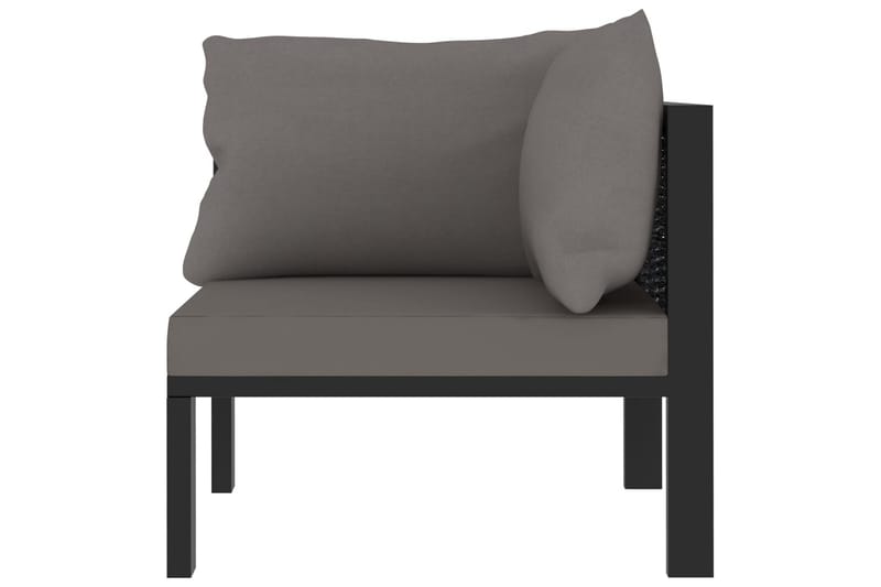Hjørnedel Til Sofa Med Hynde Polyrattan Antracitgrå - Havemøbler - Loungemøbler - Moduler - Hjørnemodul havesofa
