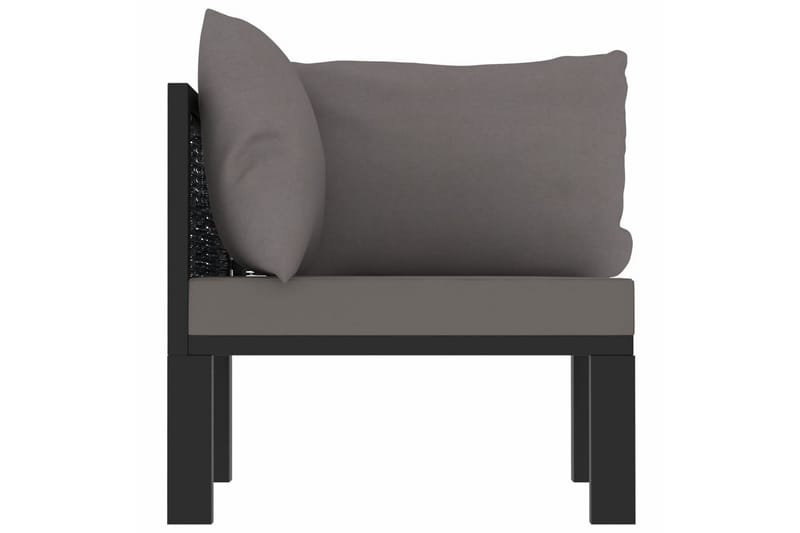 Hjørnedel Til Sofa Med Hynde Polyrattan Antracitgrå - Havemøbler - Loungemøbler - Moduler - Hjørnemodul havesofa