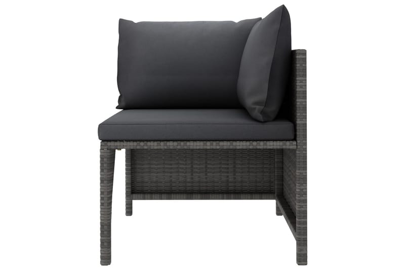 hjørnedel til sofa med hynder polyrattan grå - Grå - Havemøbler - Loungemøbler - Moduler - Hjørnemodul havesofa