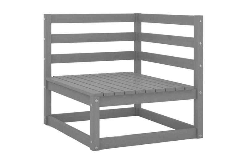 hjørnedele til havesofa 2 stk. massivt fyrretræ grå - Grå - Havemøbler - Loungemøbler - Moduler - Hjørnemodul havesofa