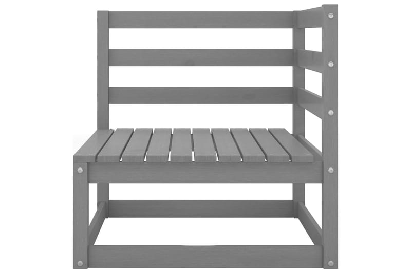 hjørnedele til havesofa 2 stk. massivt fyrretræ grå - Grå - Havemøbler - Loungemøbler - Moduler - Hjørnemodul havesofa