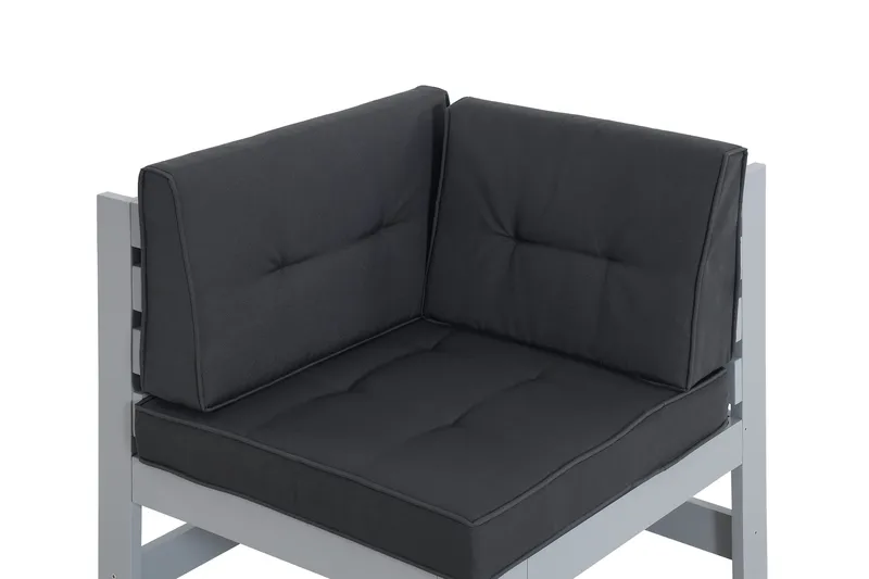 Husarn Hjørnemodul med Hynde Mat Grå - KWA - Havemøbler - Loungemøbler - Moduler - Hjørnemodul havesofa