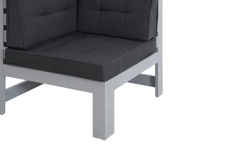 Husarn Hjørnemodul med Hynde Mat Grå - KWA - Havemøbler - Loungemøbler - Moduler - Hjørnemodul havesofa