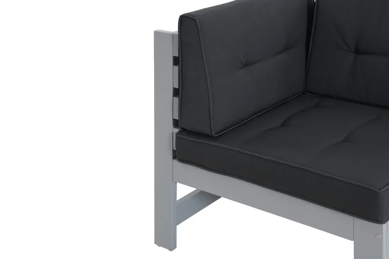 Husarn Hjørnemodul med Hynde Mat Grå - KWA - Havemøbler - Loungemøbler - Moduler - Hjørnemodul havesofa