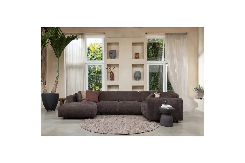 Hjørnesofa Cloud - Varm Brun, Højre - Møbler - Sofaer - Hjørnesofa