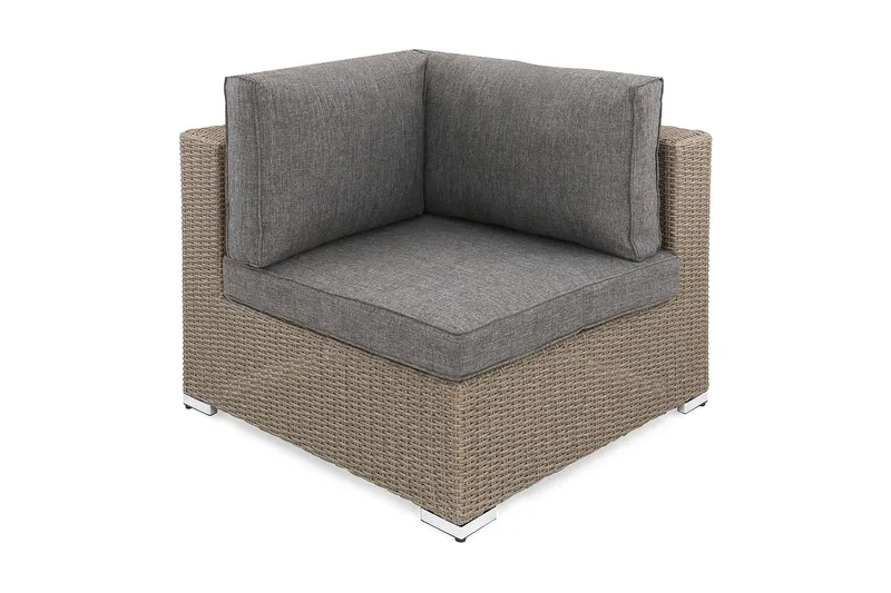 Marcus Hjørnemodul m Hynde - Grå - Havemøbler - Loungemøbler - Moduler - Hjørnemodul havesofa