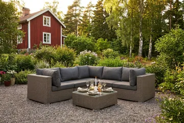 Marcus Hjørnemodul m Hynde - Grå - Havemøbler - Loungemøbler - Moduler - Hjørnemodul havesofa