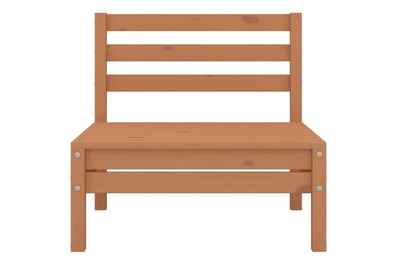 midterdel til havesofa massivt fyrretræ gyldenbrun - Brun - Havemøbler - Loungemøbler - Moduler