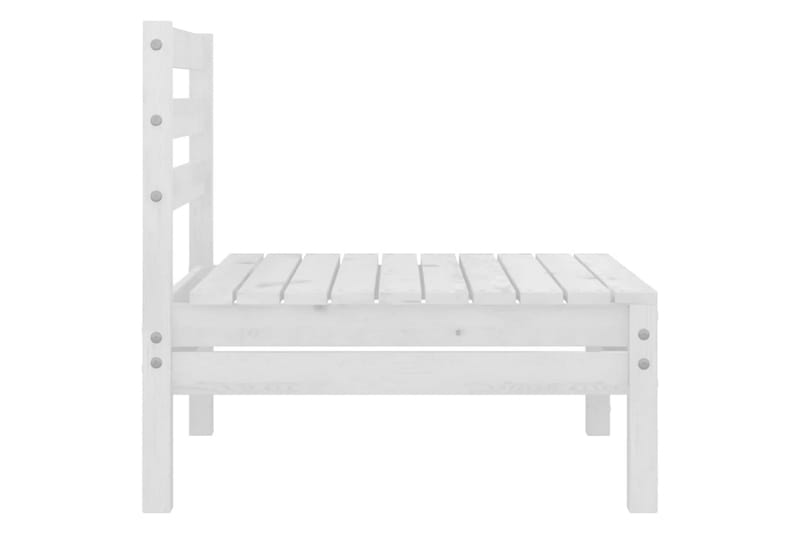 midterdel til havesofa massivt fyrretræ hvid - Hvid - Havemøbler - Loungemøbler - Moduler