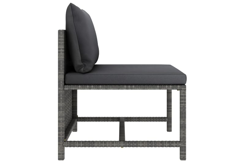 midterdel til sofa med hynder polyrattan grå - Grå - Havemøbler - Loungemøbler - Moduler