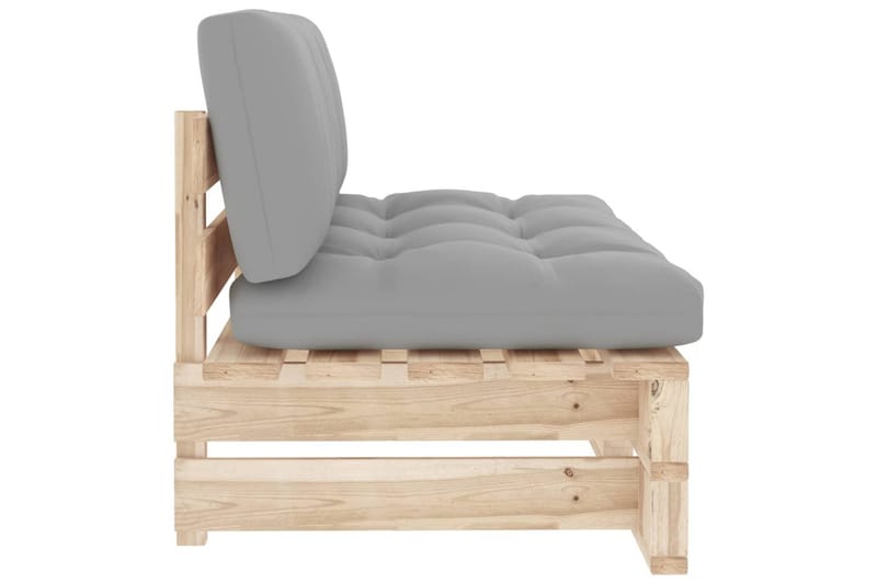 midterdel til pallesofa imprægneret fyrretræ - Brun - Havemøbler - Loungemøbler - Moduler