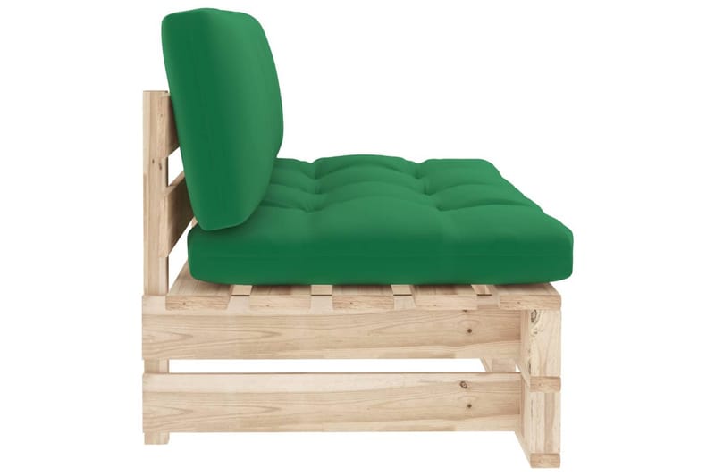 midterdel til pallesofa imprægneret fyrretræ - Brun - Havemøbler - Loungemøbler - Moduler