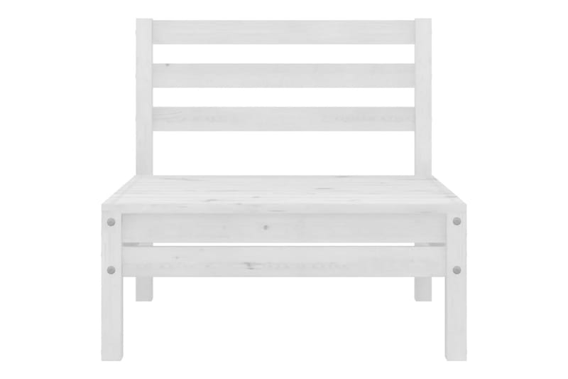 midterdele til havesofa 2 stk. massivt fyrretræ hvid - Hvid - Havemøbler - Loungemøbler - Moduler