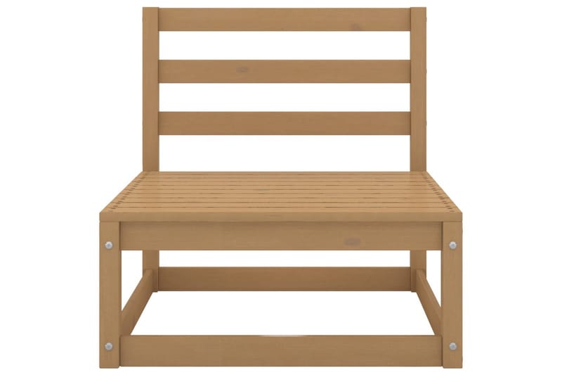 midterdele til havesofa 3 stk. massivt fyrretræ gyldenbrun - Brun - Havemøbler - Loungemøbler - Moduler