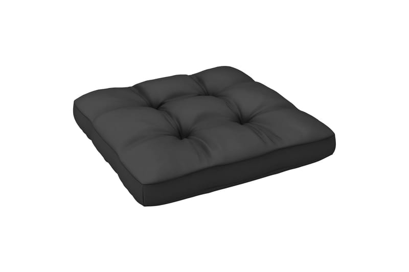 midterdele til havesofa hynder 2 stk. massivt fyrretræ - Sort - Havemøbler - Loungemøbler - Moduler