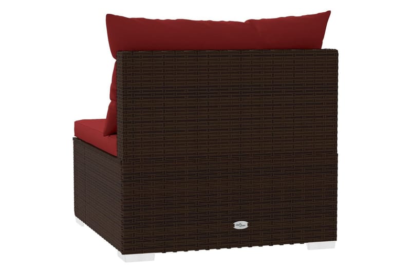 midtermodul til havesofa med hynder polyrattan brun - Brun - Midtermodul havesofa - Moduler