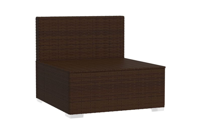 midtermodul til havesofa med hynder polyrattan brun - Brun - Midtermodul havesofa - Moduler