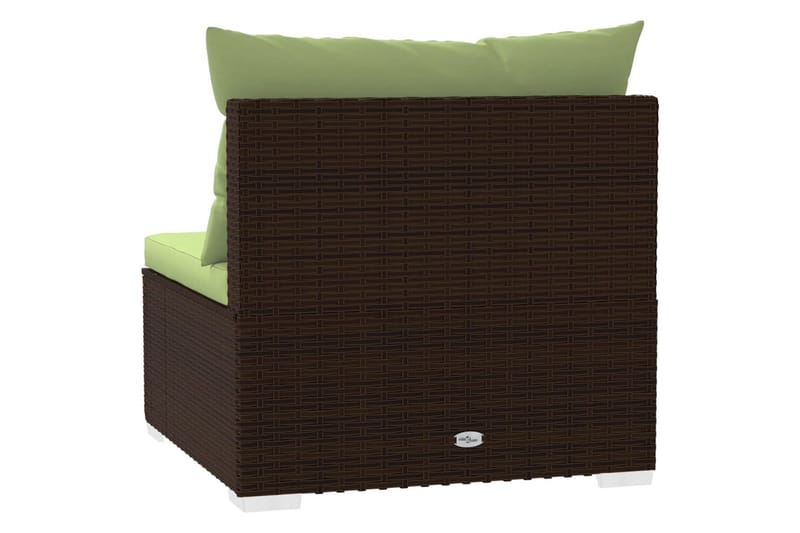 midtermodul til havesofa med hynder polyrattan brun - Brun - Midtermodul havesofa - Moduler